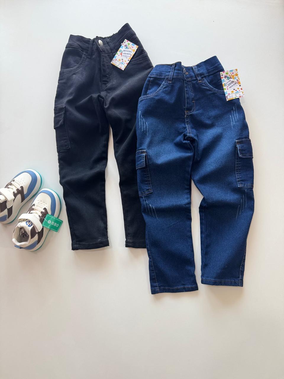 Jeans cargo para los peques