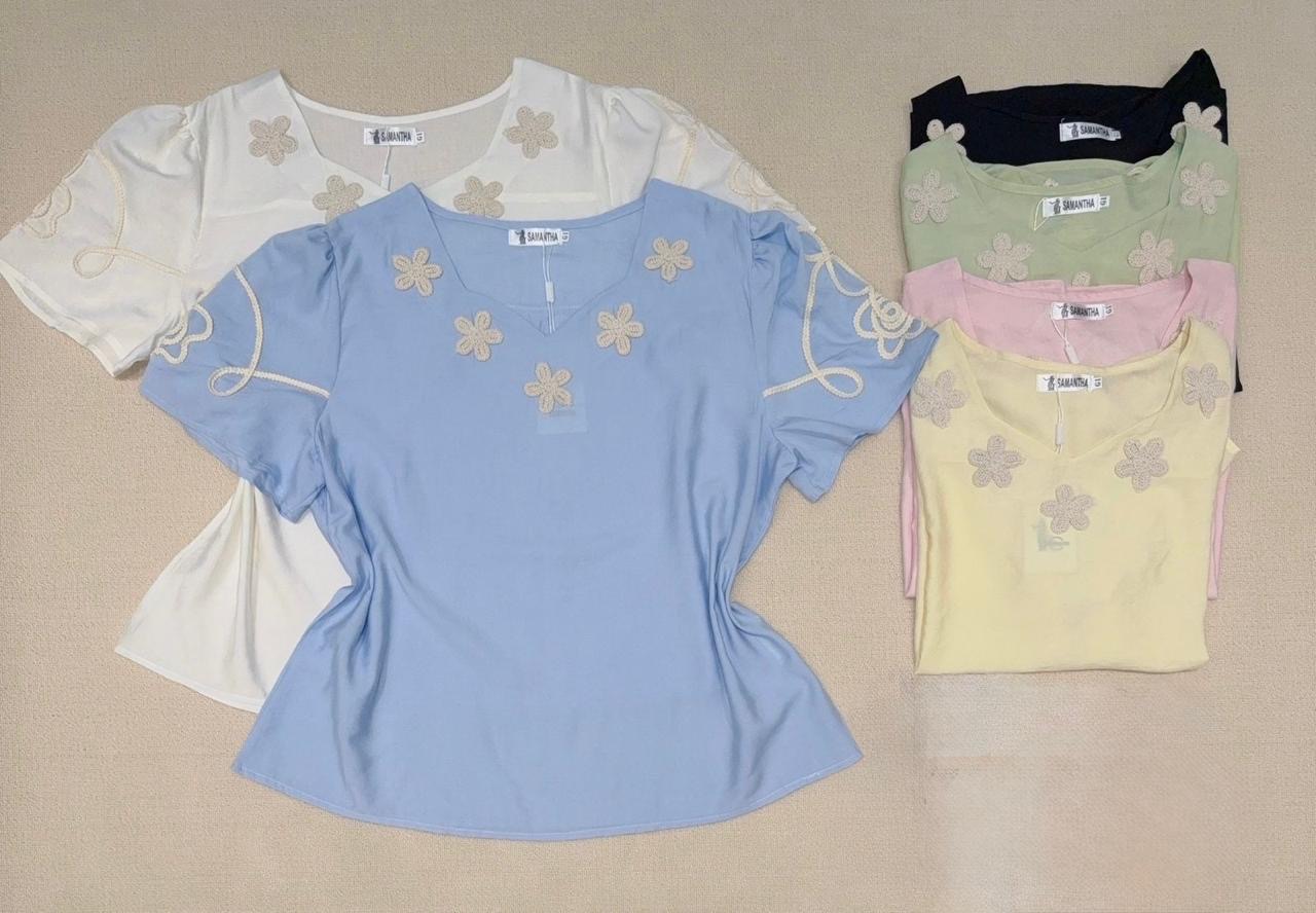 Blusa en talle plus con detalles en 3D 🌸 G1 G2 y G3