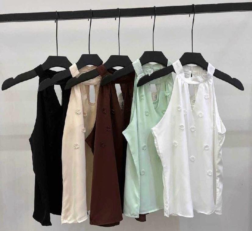 Blusa social, tela suelta