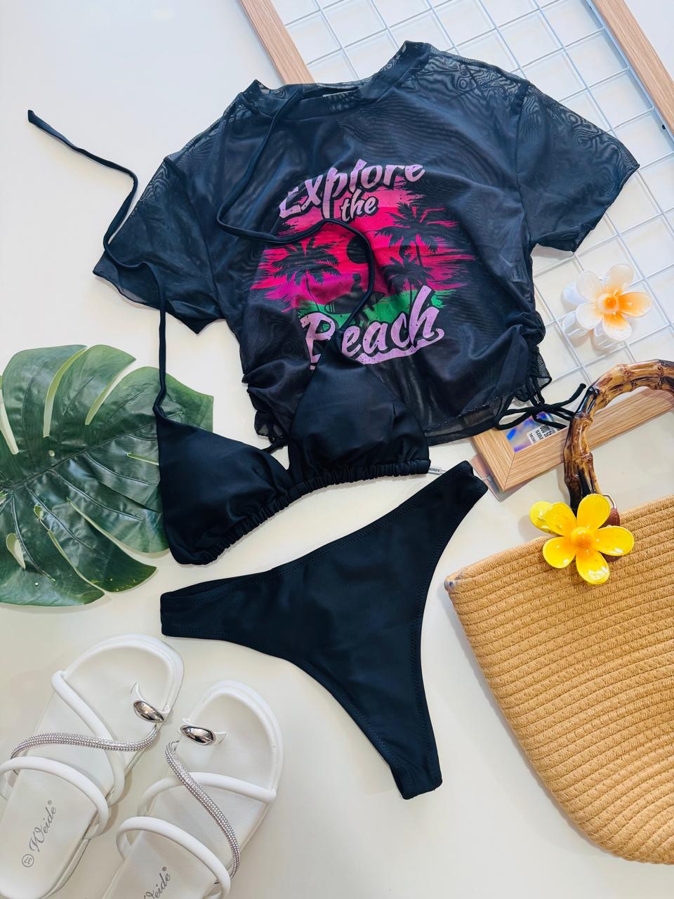 Conjunto 3 piezas de playa 45.000gs P M G GG