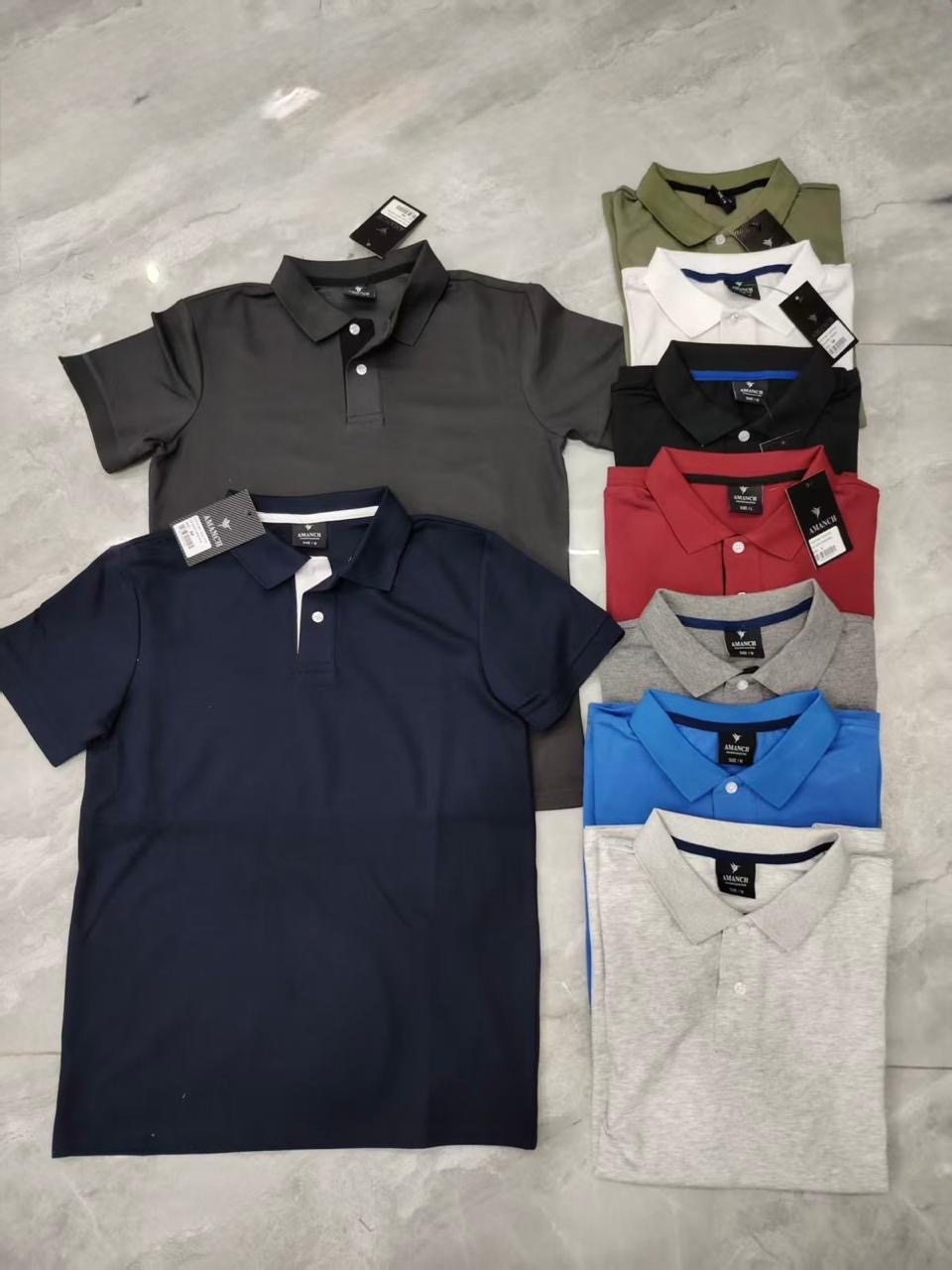 Remera con cuello para caballero M AL 5XL!!! Es en tela algodón y elastizada. 45.000gs