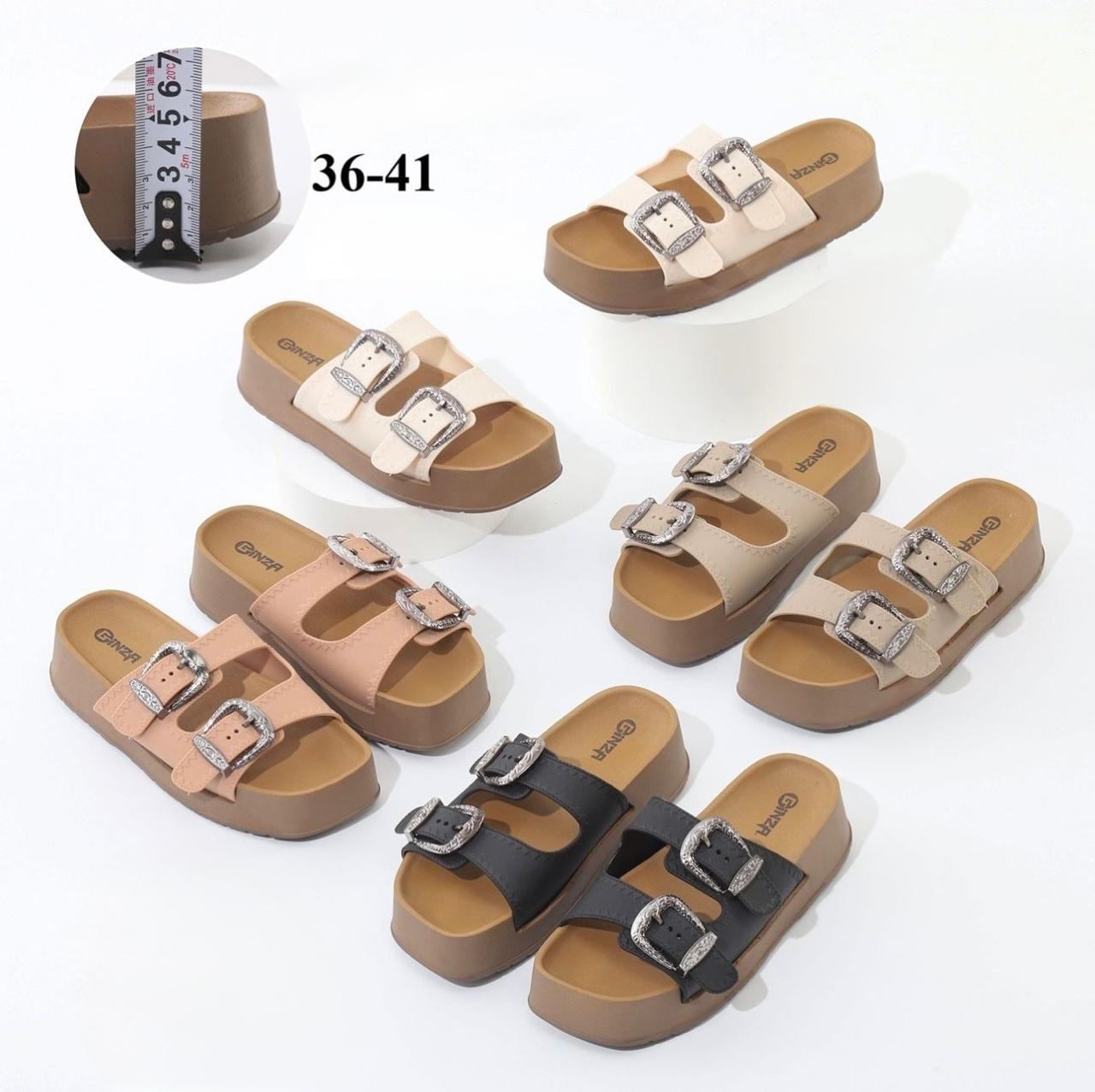 Sandalia de plataforma con doble hebilla