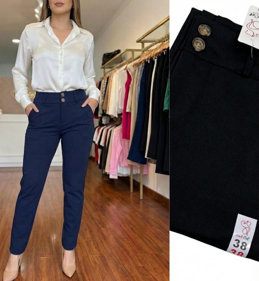 Pantalón de vestir en ambos tonos negro y azul marino