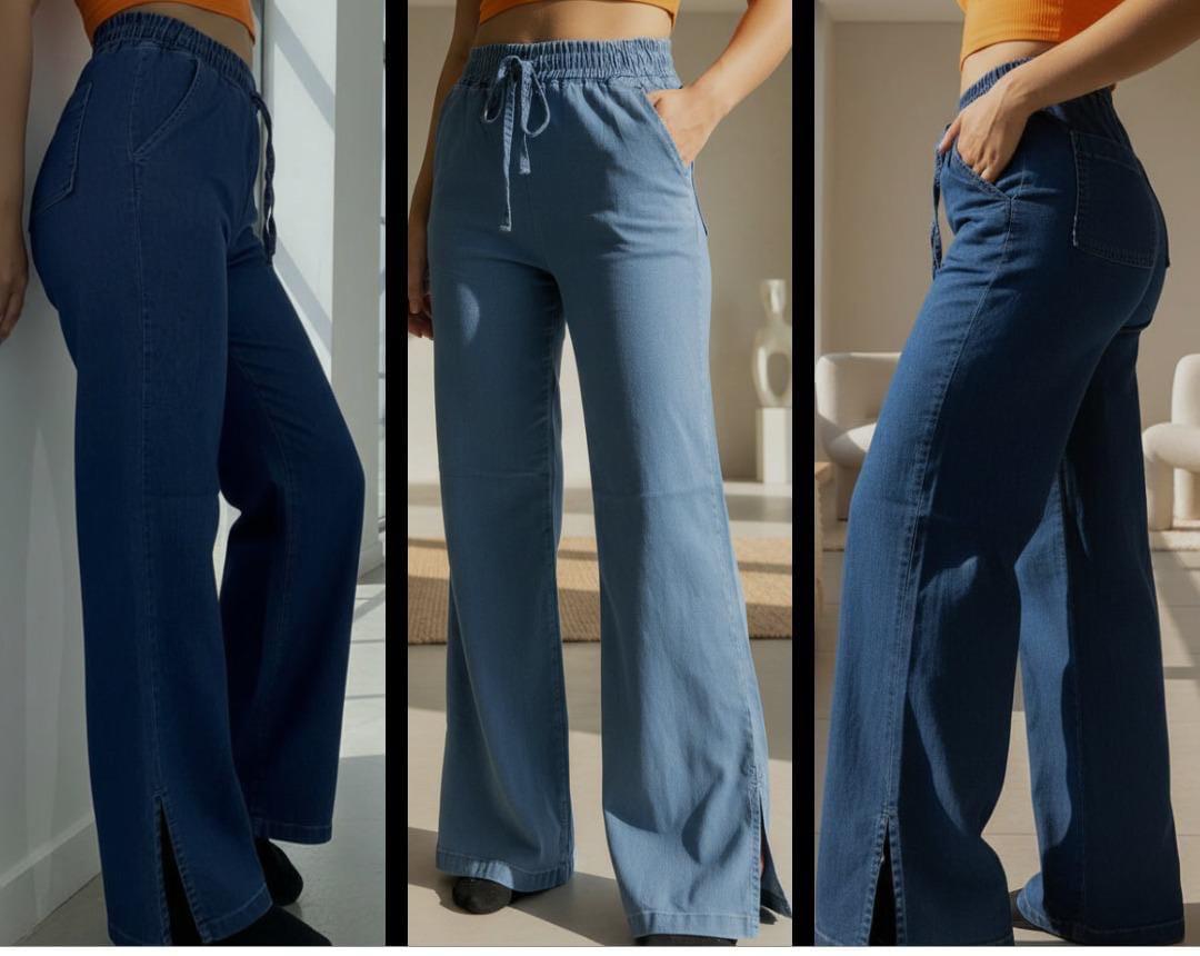 Jeans tipo palazo suelto fresco y cómodo