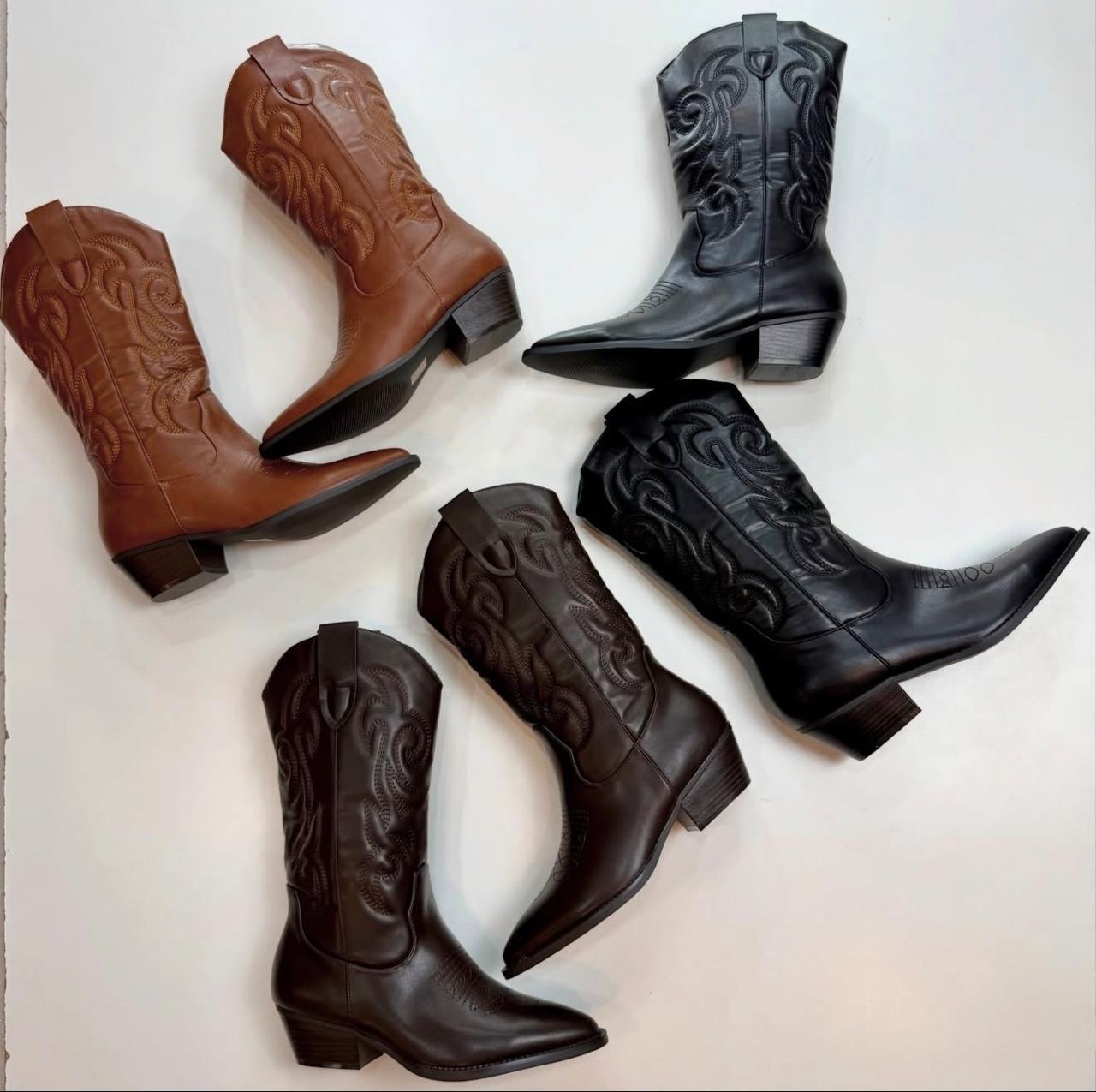 Botas texanas taco cómodo