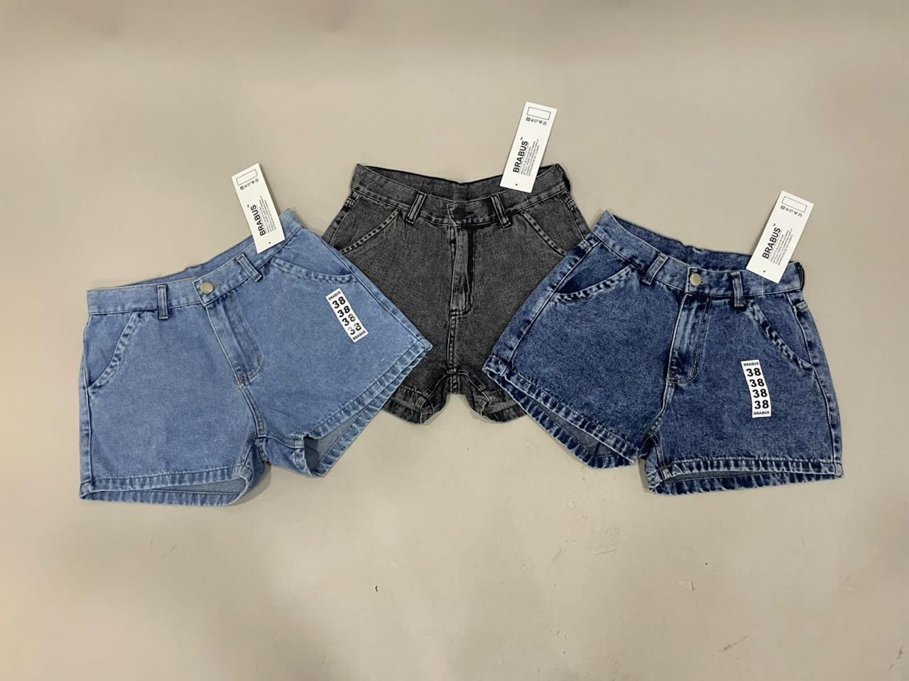 Short de jeans tela rígida