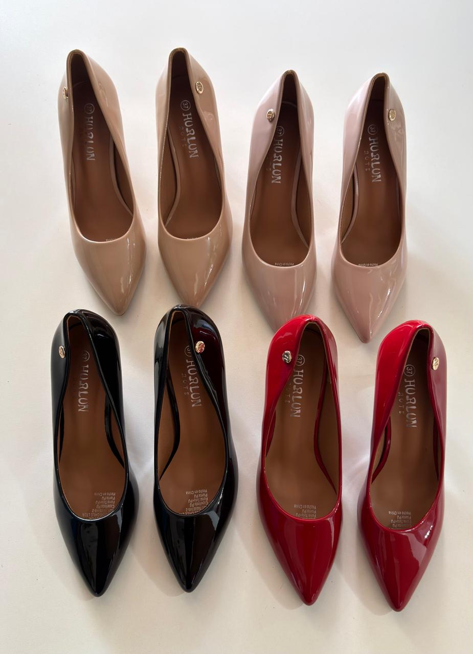 Stiletos charolados horma chica (Negro, Rojo, Beige, Rosa claro)