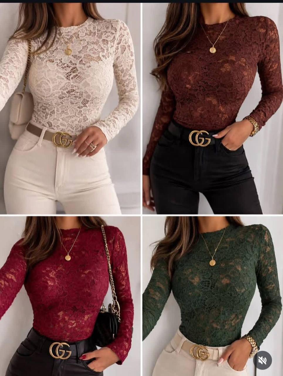 Blusa de Encaje - Varios Colores 😍🪄