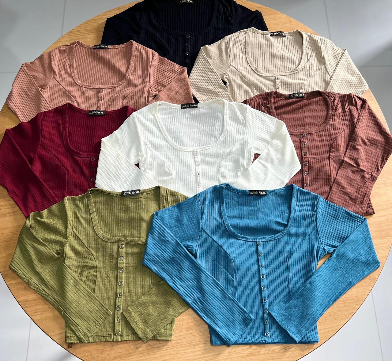 Remerita Morley Manga Larga con Botones (Dama)