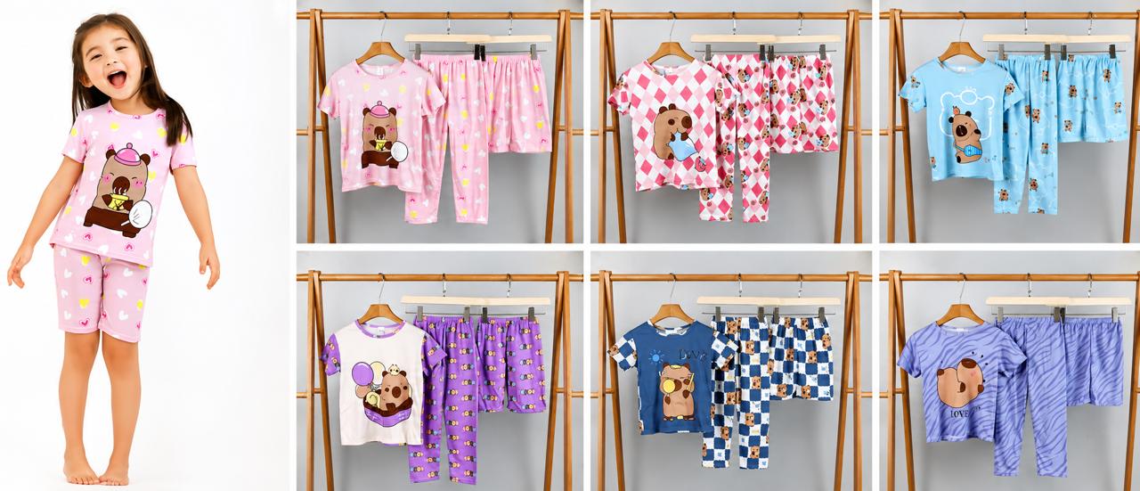 Pijama infantil de 3 piezas con personajes 4/5-7/8